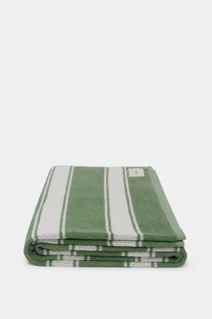 Beach Towel - Pandan/Cream Stripe