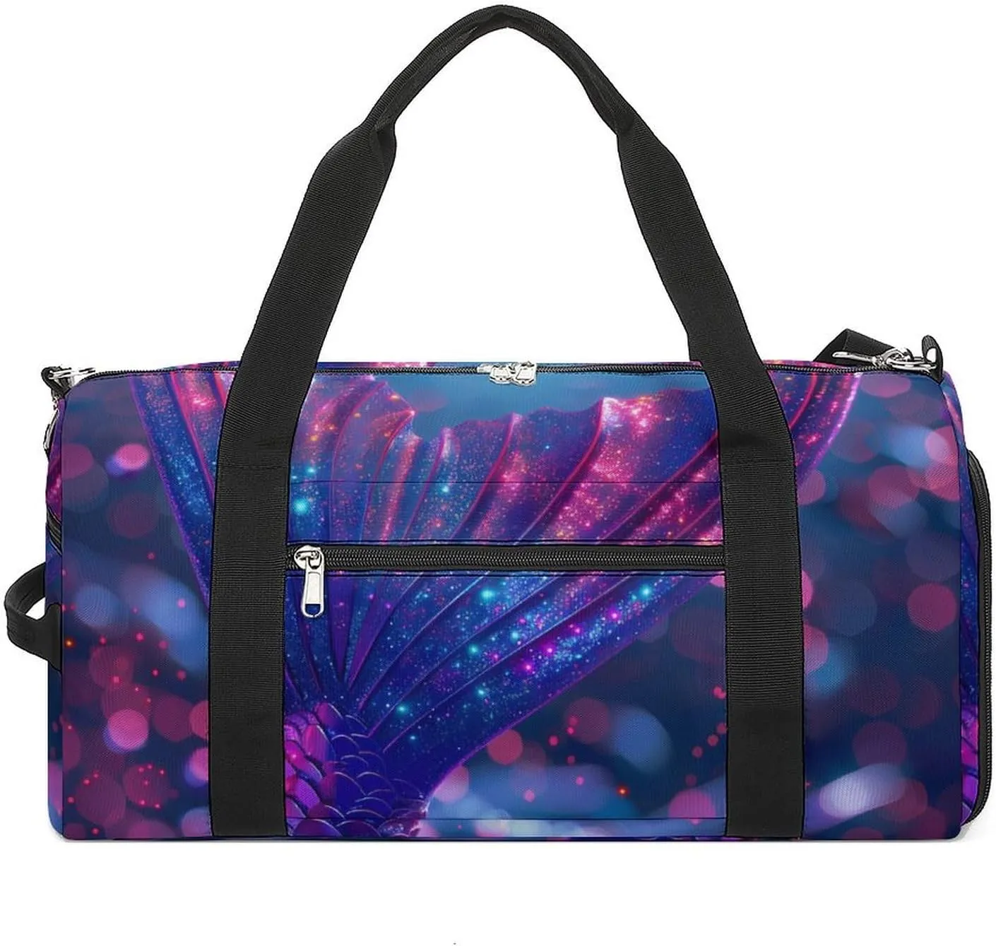 Beautiful Mermaiid Tail Print Sports Gym Bag for Men Women Travel Duffel Bag with Shoulder Strap