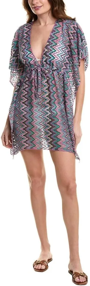 BECCA Sundown Crochet Knit Tunic, Plunge Neck, Casual, Beach Cover Ups for Women