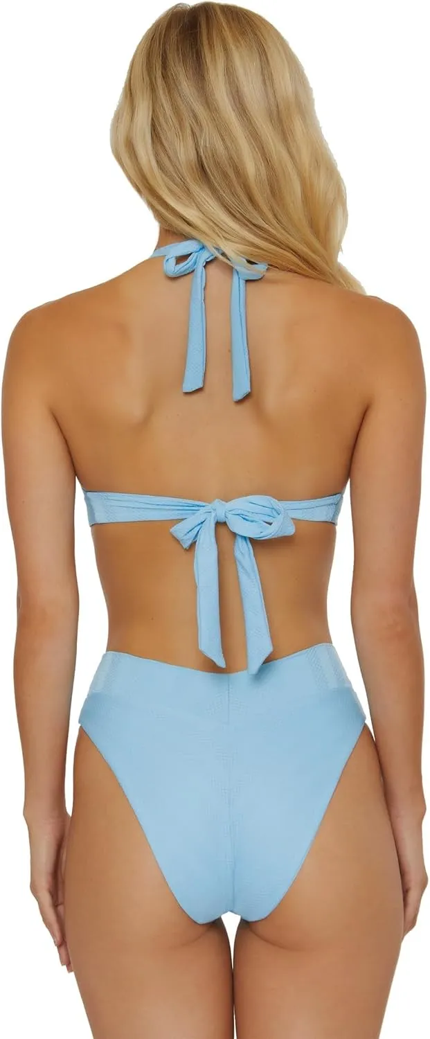 BECCA Women's Standard Prima High Waisted Bikini Bottom, Cheeky Coverage, Swimwear Separates