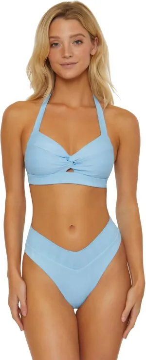 BECCA Women's Standard Prima High Waisted Bikini Bottom, Cheeky Coverage, Swimwear Separates