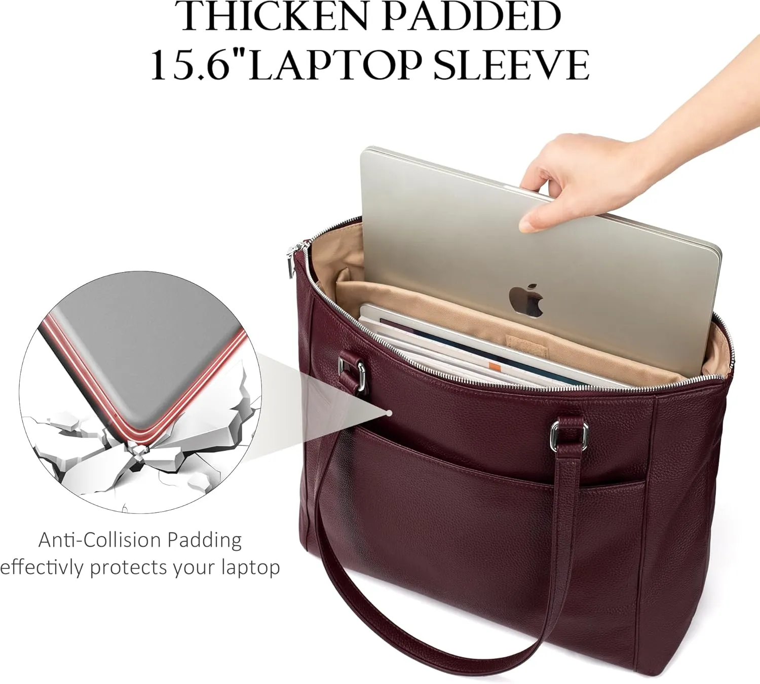 befen Genuine Leather Tote Bag for Women, Large Tote Bag for Women for Work Purses Satchel Handbags with Top Handles