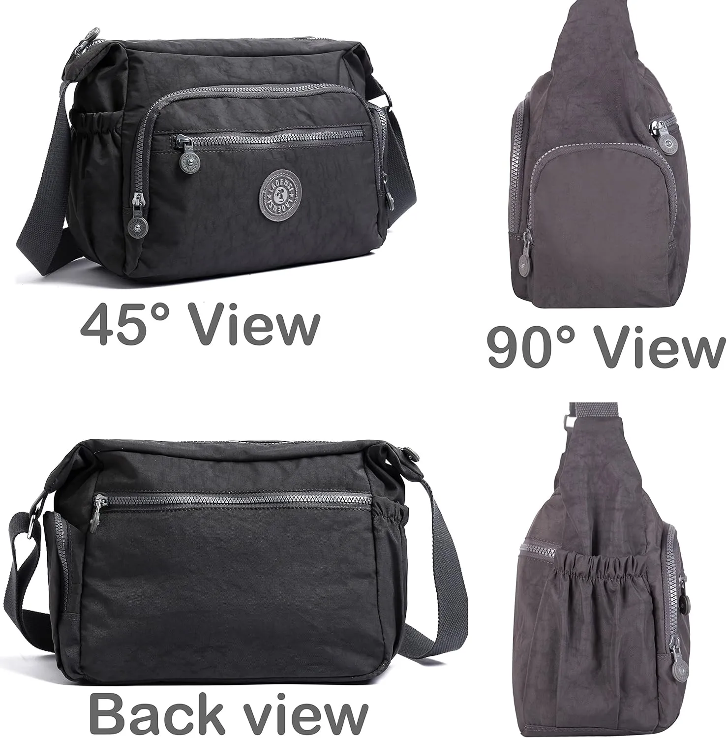 BEKILOLE Crossbody Bag for Women & Girls with Matching Purse – Lightweight Shoulder Bag with Multiple Zipper Pockets