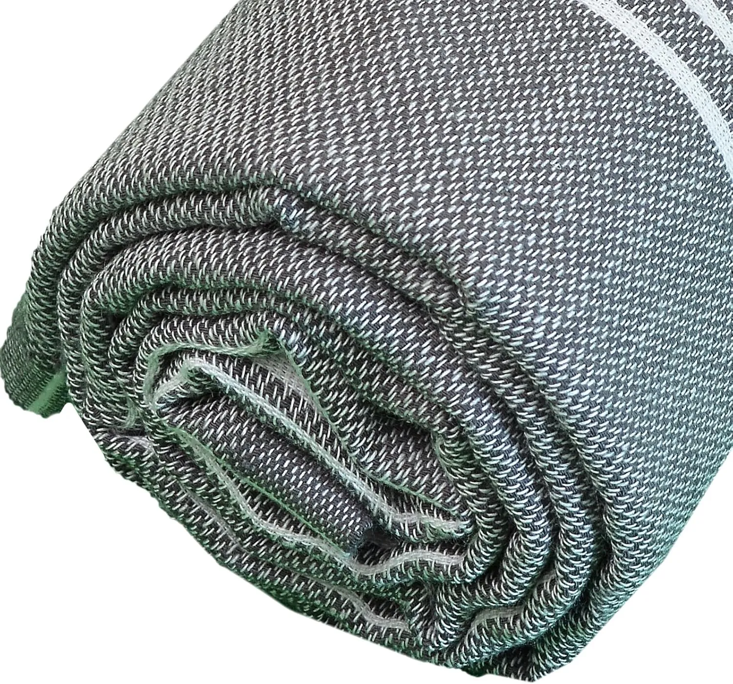 Bersuse Towels Anatolia XL Beach Blanket Throw Blanket Turkish Towel 100% Cotton Extra-Large Quick-Dry Lightweight Premium Peshtemal Towel - 61x82 Inches, Anthracite