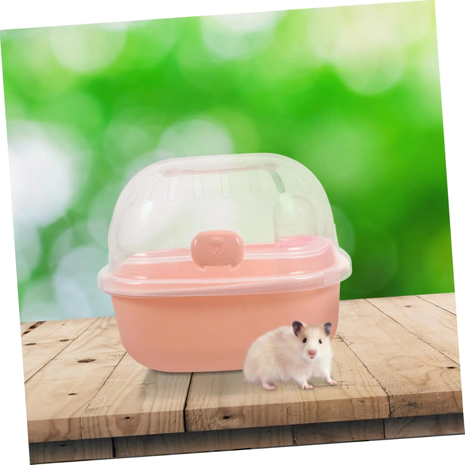 BESTonZON Portable Hamster Travel Carrier Transparent Small Pet Cage for Hamsters Rats Sugar Gliders Convenient Design for Outings Hiking Daily Use Easy to Carry and Observe Activities