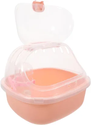 BESTonZON Portable Hamster Travel Carrier Transparent Small Pet Cage for Hamsters Rats Sugar Gliders Convenient Design for Outings Hiking Daily Use Easy to Carry and Observe Activities