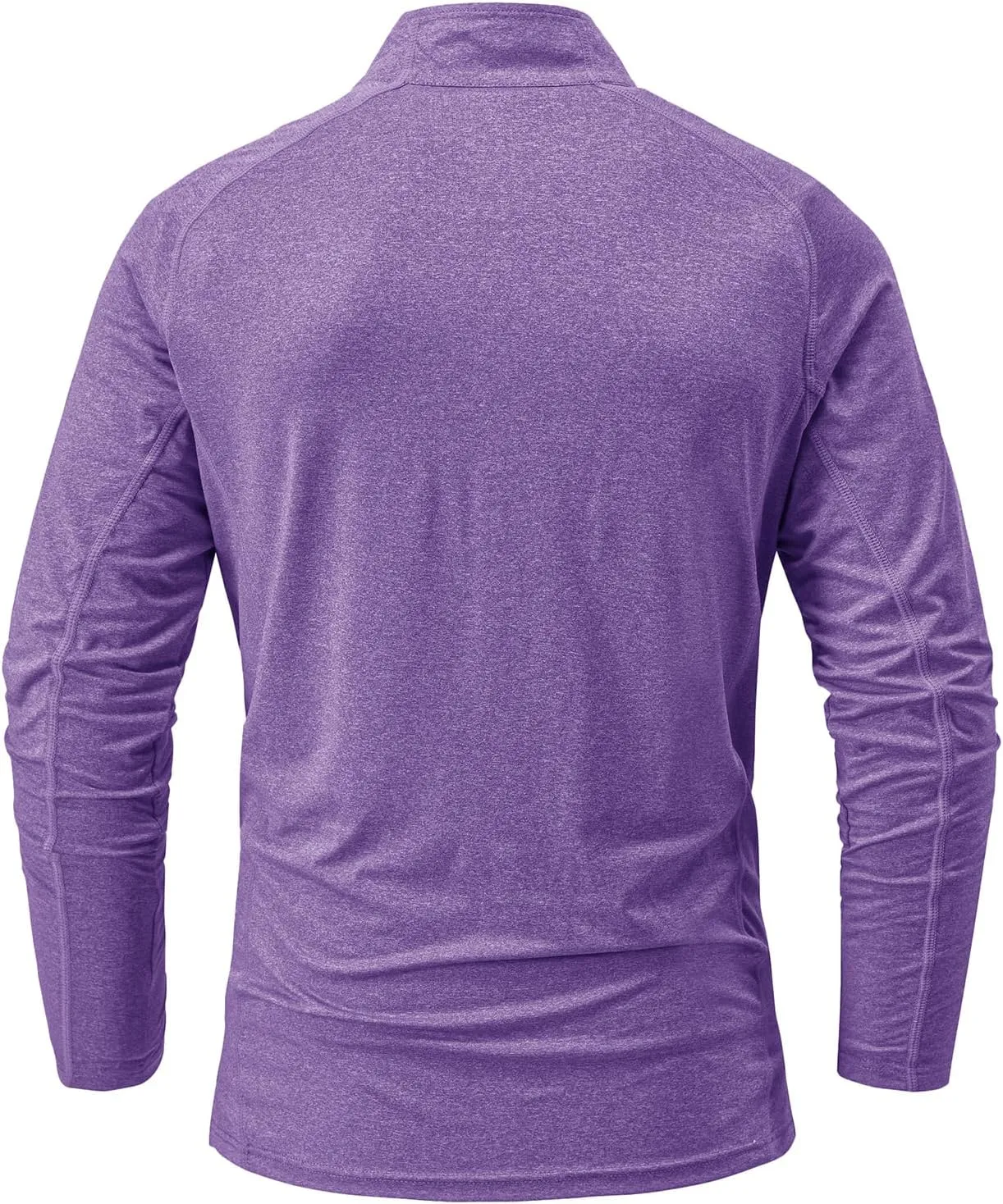 BGOWATU Men's Quarter Zip Pullover Long Sleeve Polo Shirts UPF 50 Quick Dry Golf Shirt
