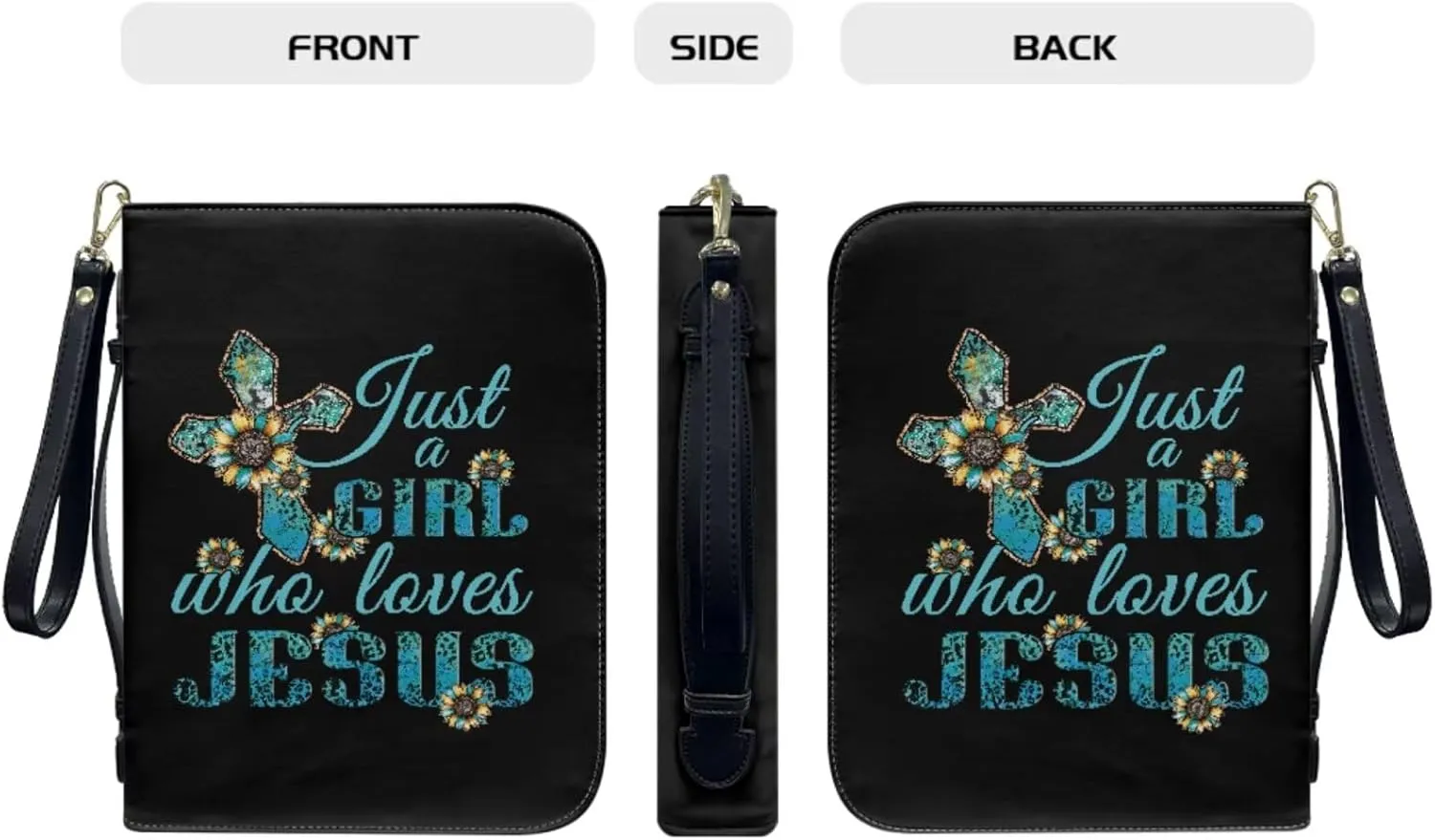 Bible Cover Case for Women Bible Bag With Bookmarks for Men Church Book Handbag for Girls Boys Study