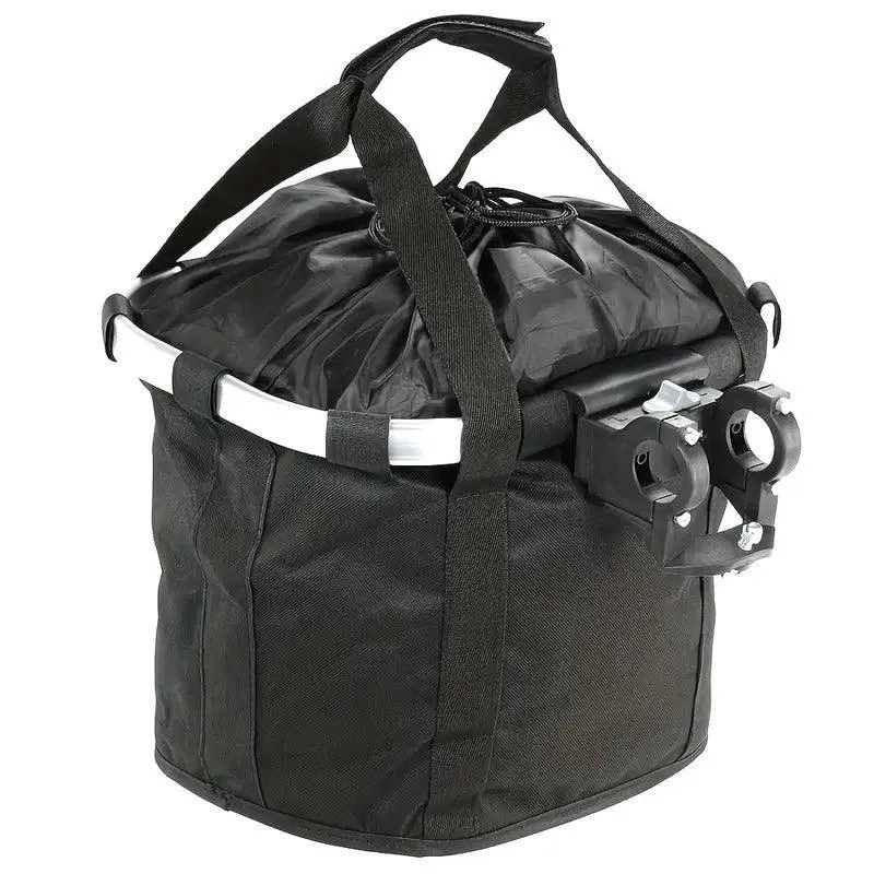 Bicycle Basket Bag Folding Handlebar Storage Carrier Detachable Bike Basket