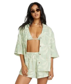 Billabong Beach Side Printed Woven Shirt-Pistachio