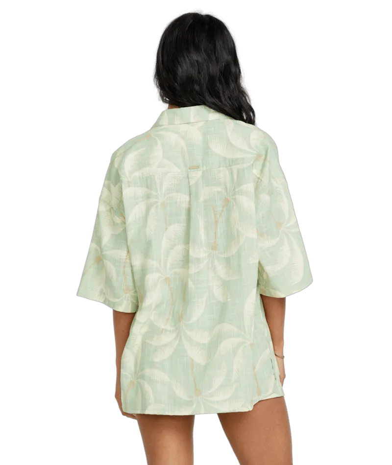 Billabong Beach Side Printed Woven Shirt-Pistachio