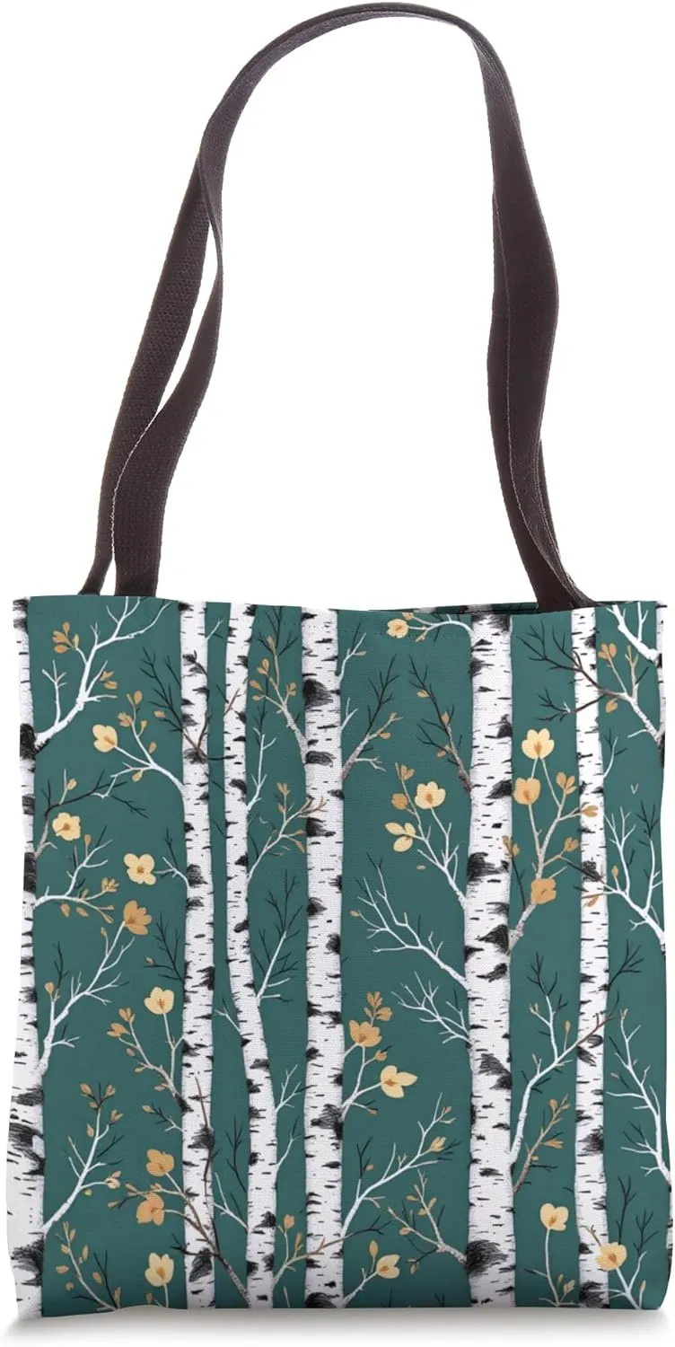 Birchwood Bliss forest Celebrating Outdoor Serenity birches Tote Bag