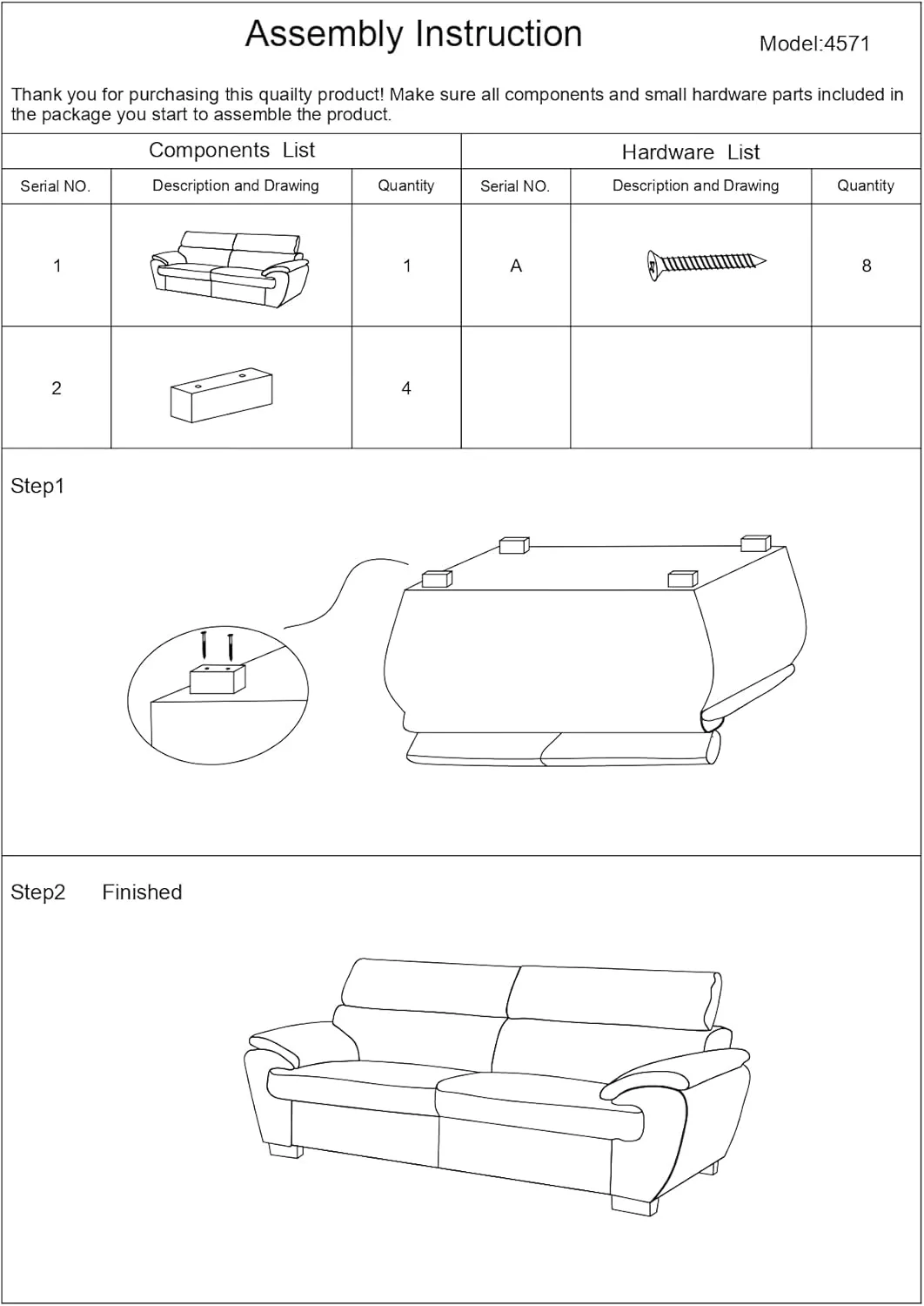 Blackjack Furniture 4571 Veal Collection 2 Piece Genuine Leather Sofa Set for Living Room, Modern Couch and Loveseat with Lumbar Support and Large Adjustable Headrests, 2 3 Seater, White