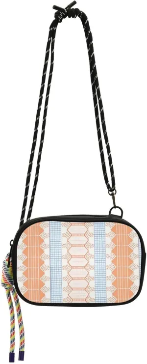 Blue Orange Cute Lace Stripes Black Crossbody Bag Mens Practical with Adjustable Strap Cell Phone Purse For Hiking Traveling carteras de mano para mujer