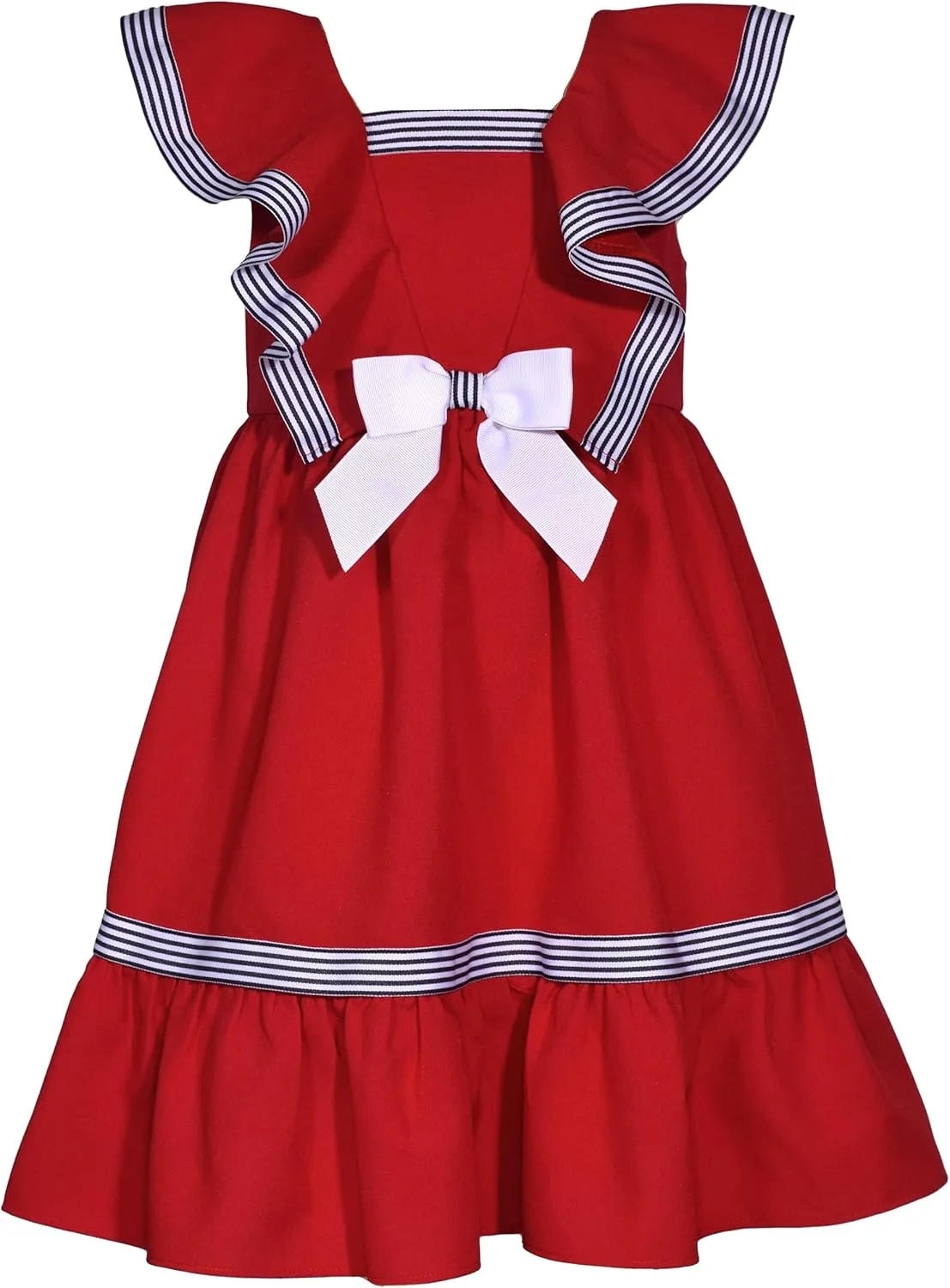 Bonnie Jean Girl's Nautical Sailor Outfit Dress - for Baby, Infant, Toddler, Little and Big Girls