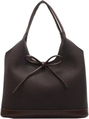Bow-Tie Hobo Bags for Women Vintage Tote Bag with Large Capacity Underarm Bag for Daily Life Trendy Sling bags