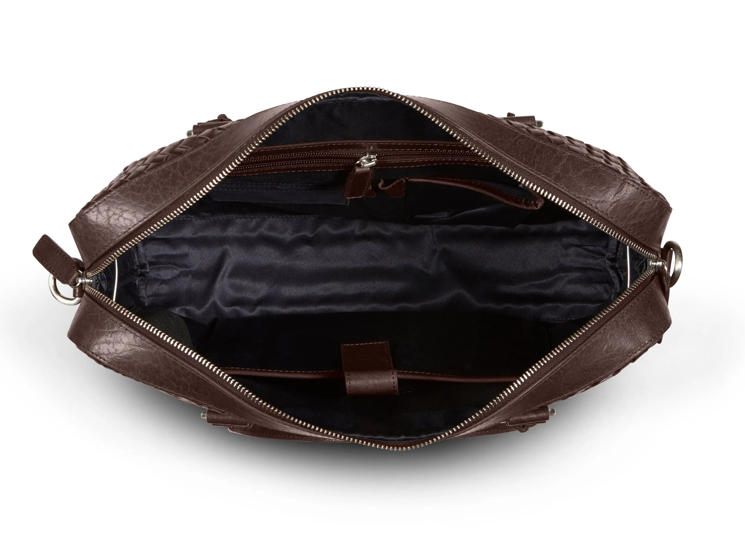 Braided Laptop Bag John Dark Brown