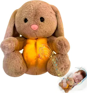 Breathing Stuffed Animal, Baby Easter Basket Stuffers for Toddler Anxiety Stuffed Animal, Mushplushies Breathing Animals Easter Bunny Decor, Bunny Toy Easter Valentine Classroom Students Gift