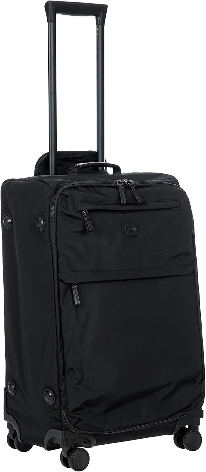 Bric's X-Bag Large Spinner with Frame - 25 Inch - Suitcases with Wheels - Checked Luggage - Black