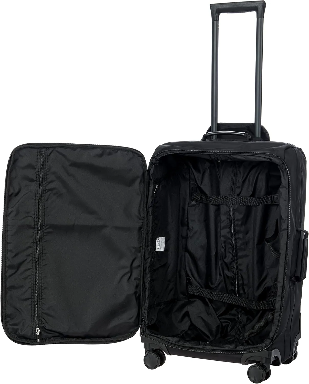 Bric's X-Bag Large Spinner with Frame - 25 Inch - Suitcases with Wheels - Checked Luggage - Black