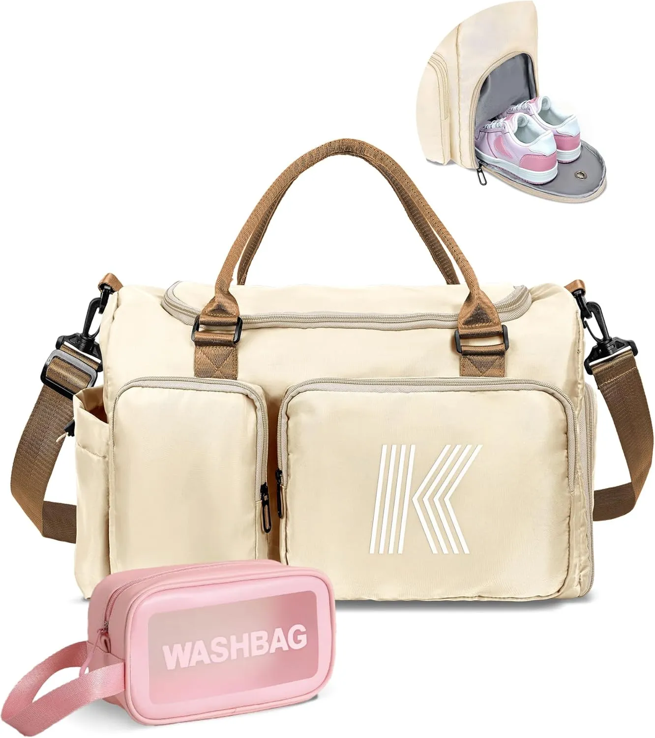 bridal shower gifts, Initial Travel Duffel Bag, Gym Bag, Duffel Bag,Personalized Weekender Bag, Friend Wedding Girlfriend Birthday Gifts for Women Gifts for Teen Girls