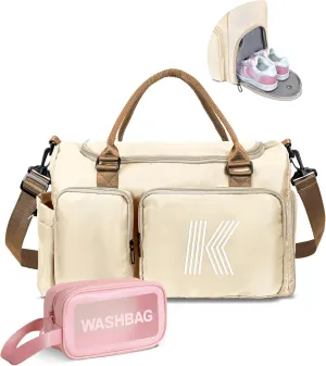 bridal shower gifts, Initial Travel Duffel Bag, Gym Bag, Duffel Bag,Personalized Weekender Bag, Friend Wedding Girlfriend Birthday Gifts for Women Gifts for Teen Girls