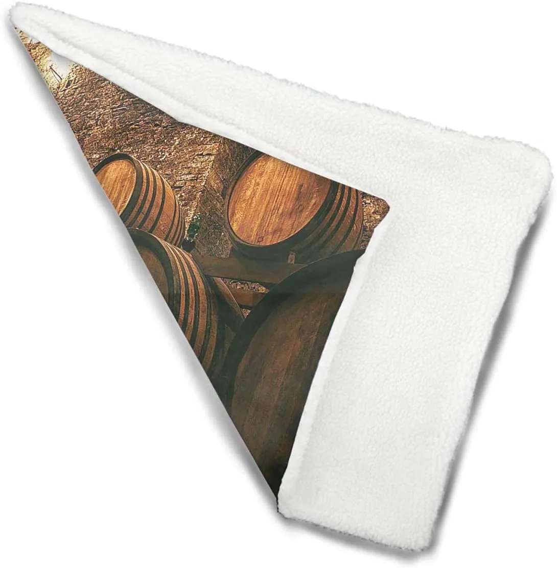 Brown Pet Dog Bed Blankets Barrels Storage Wine in Cold Dark Underground Cellar for Pets Beds Pets Blankets and Kennel Winery 25" x 35"