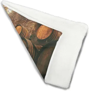 Brown Pet Dog Bed Blankets Barrels Storage Wine in Cold Dark Underground Cellar for Pets Beds Pets Blankets and Kennel Winery 25" x 35"