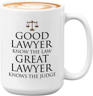 Bubble Hugs Lawyer Coffee Mug - Good Lawyer - Legal School Law Attorney Firm Advocate Plaintiff Civil Law Student 15oz White