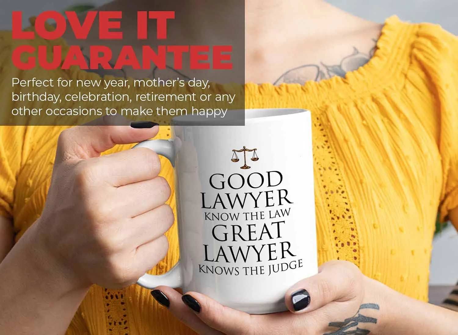 Bubble Hugs Lawyer Coffee Mug - Good Lawyer - Legal School Law Attorney Firm Advocate Plaintiff Civil Law Student 15oz White