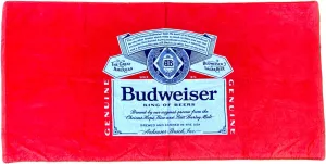 Budweiser Beach Towel, Oversized Towel for Pool, Beach, and Boating, Ultra-Soft 100% Cotton Material, 63" x 31.5"