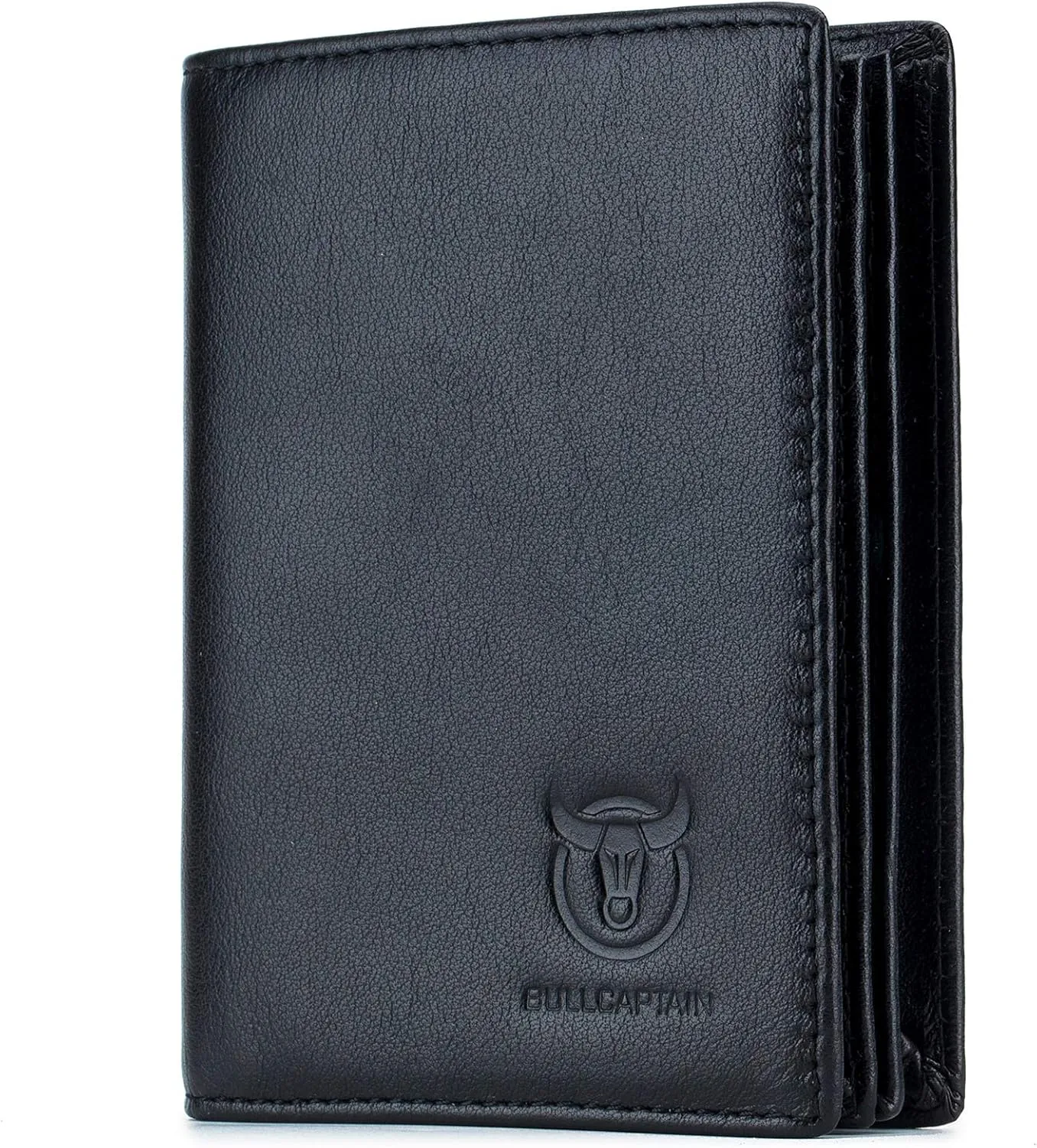 BULLCAPTAIN Large Capacity Genuine Leather Bifold Wallet/Credit Card Holder for Men with 15 Card Slots QB-027