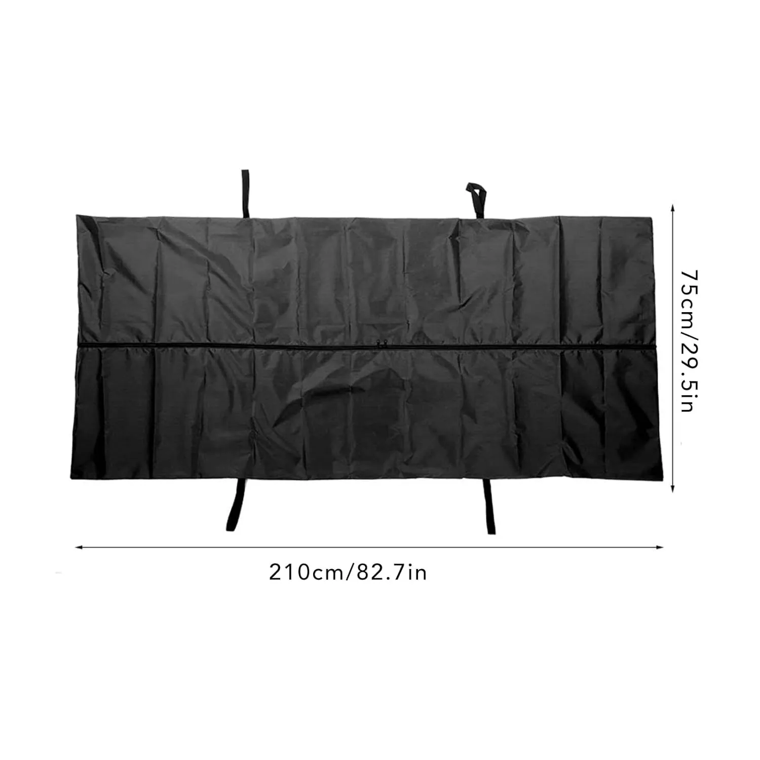 Cadaver Bag, Black Emergency Cadaver Body Bag Oxford Cloth Body Storage Bag, Portable Human Body Bag 210D Cadaver Bag for Funeral Hospital Transportation (210 * 75CM)