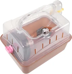 Cage Hamster Multi-Chamber Hideout Guinea Pig Travel Cage Sturdy Plastic Animal Carrier Box