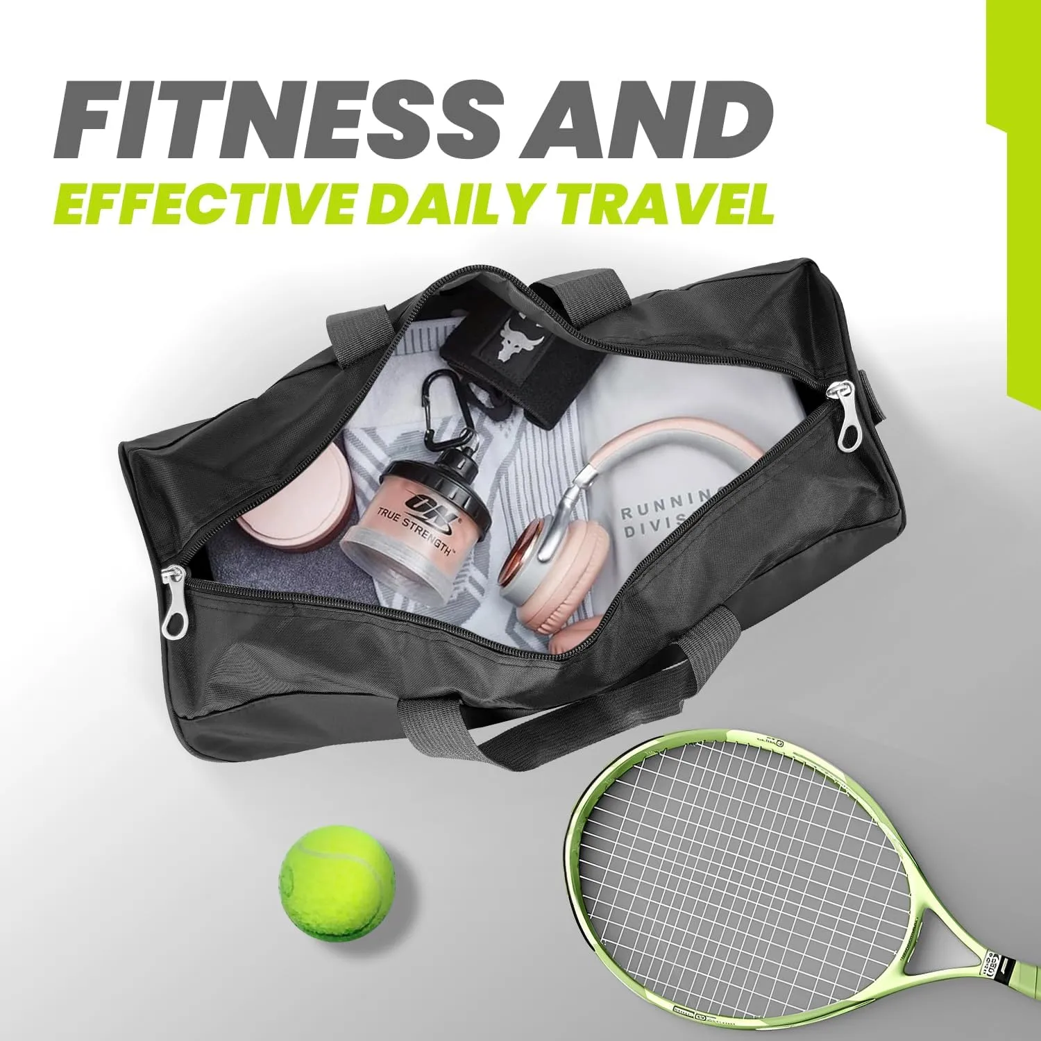 C&F BOGMOST Small Travel Duffel Bag Foldable Waterproof Gym Bags for Gym Beach Swim Bag Men Women Duffle Bags Lightweight Oxford Cloth Sports Bags-Grey