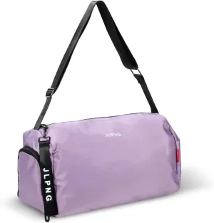 C&F BOGMOST Small Travel Duffel With Shoe Compartment - Foldable Waterproof Gym Bag for Beach Swim - Lightweight Oxford Cloth Sports Duffle for Men Women - Purple