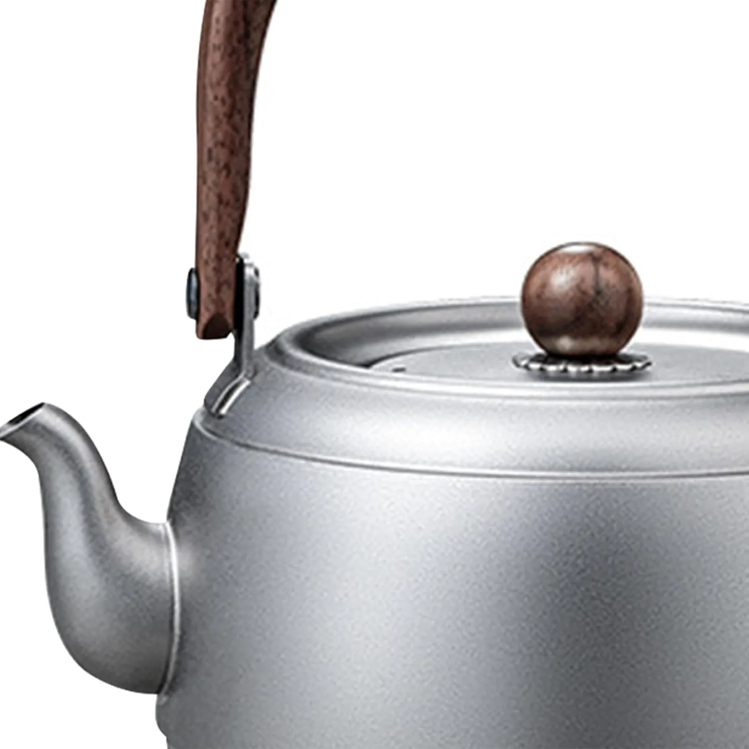 Camping Kettle Tea Pot Portable with Lid for Open Fire Teapot Titanium Water Pot for Picnic Camping Traveling Hiking Outdoor