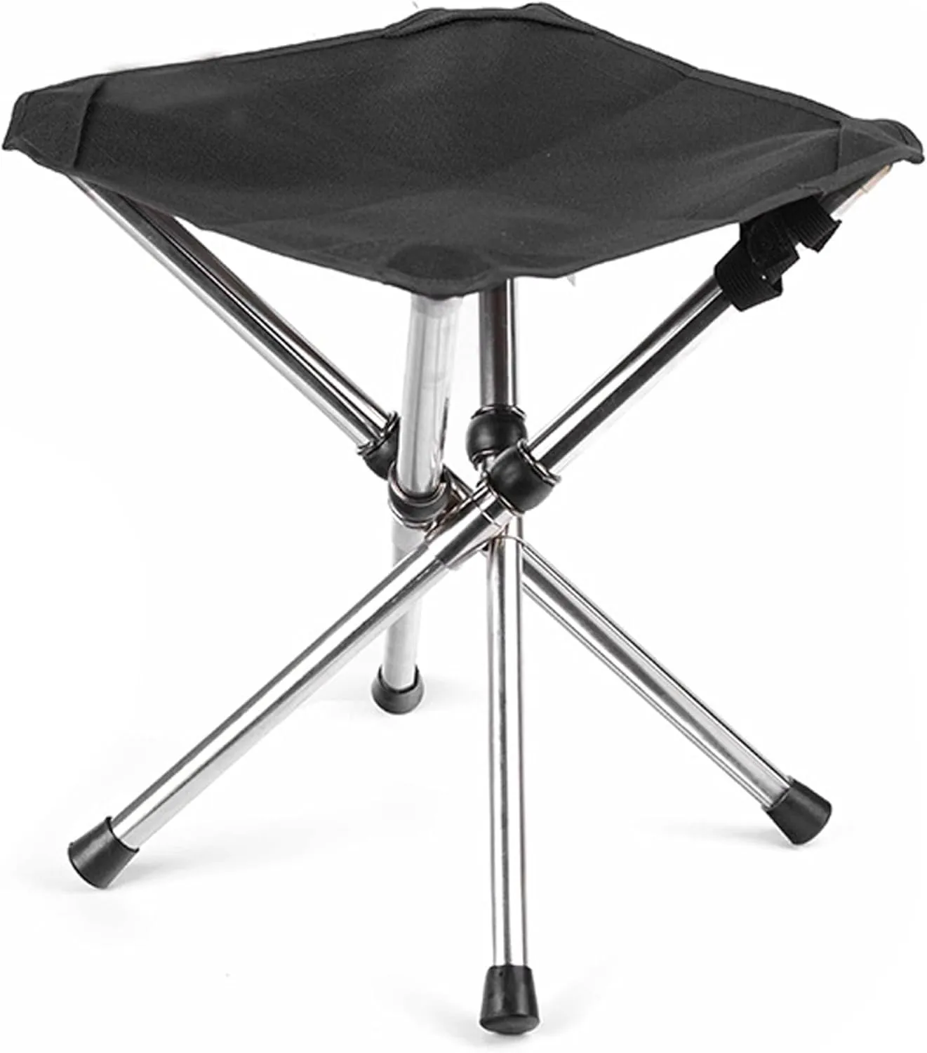 Camping Stool 12.2'' High Folding Camp Stool 220lbs Heavy Loading Tripod Chair Portable Wear-Resistant Fishing Stool Folding Chair for Outdoor Walking Hiking Travel