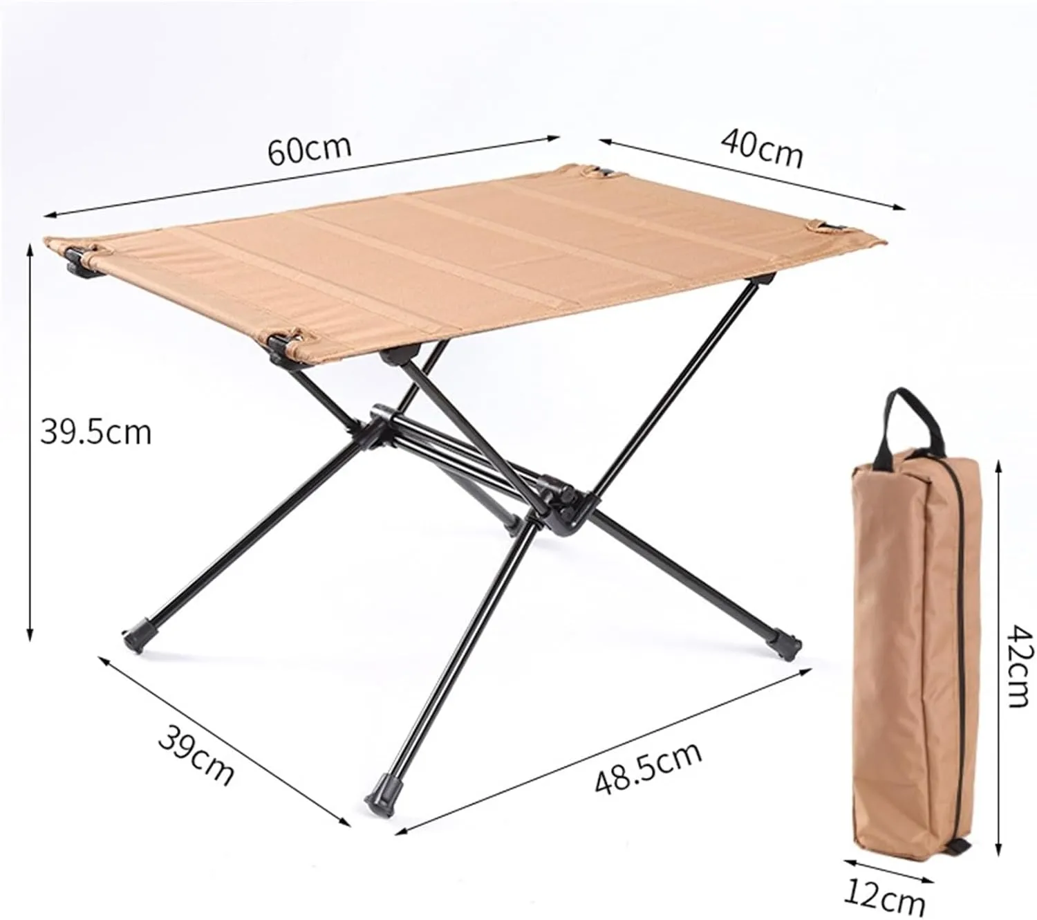Camping Table Folding Tables Portable Camping Table Folding Side Table Aluminum for Outdoor Travel Hiking Picnic Table Foldable Table, 60*40*39.5cm