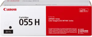 Canon 055 Genuine Black Toner Cartridge High Capacity Compatible with LBP664Cdw, MF741Cdw, MF743Cdw, MF745Cdw, MF746Cdw