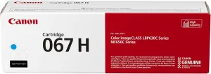 Canon Genuine 067 Cyan Toner Cartridge High Capacity Compatible with LBP633Cdw, LBP632Cdw, MF652Cdw, MF653Cdw, MF654Cdw, MF656Cdw