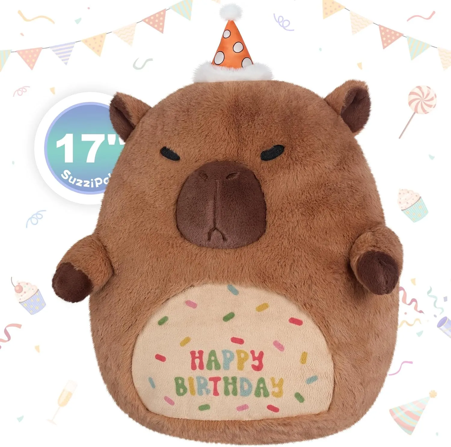 Capybara Stuffed Animal Pillow, Cute Plush Pillow for Cuddling, Capybara Plush Toy for Kids and Adults, Capybara Gifts