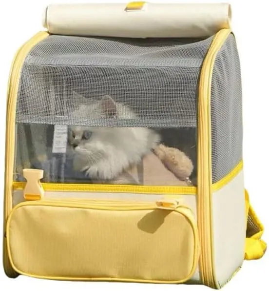 Car Cat Carrier for Toyota Blade 2006-2011, Pet Carrier Travel Bag for Small Medium Cats with Mesh Ventilation, Breathable Foldable for Airplane, Car, Vet Visits,Yellow