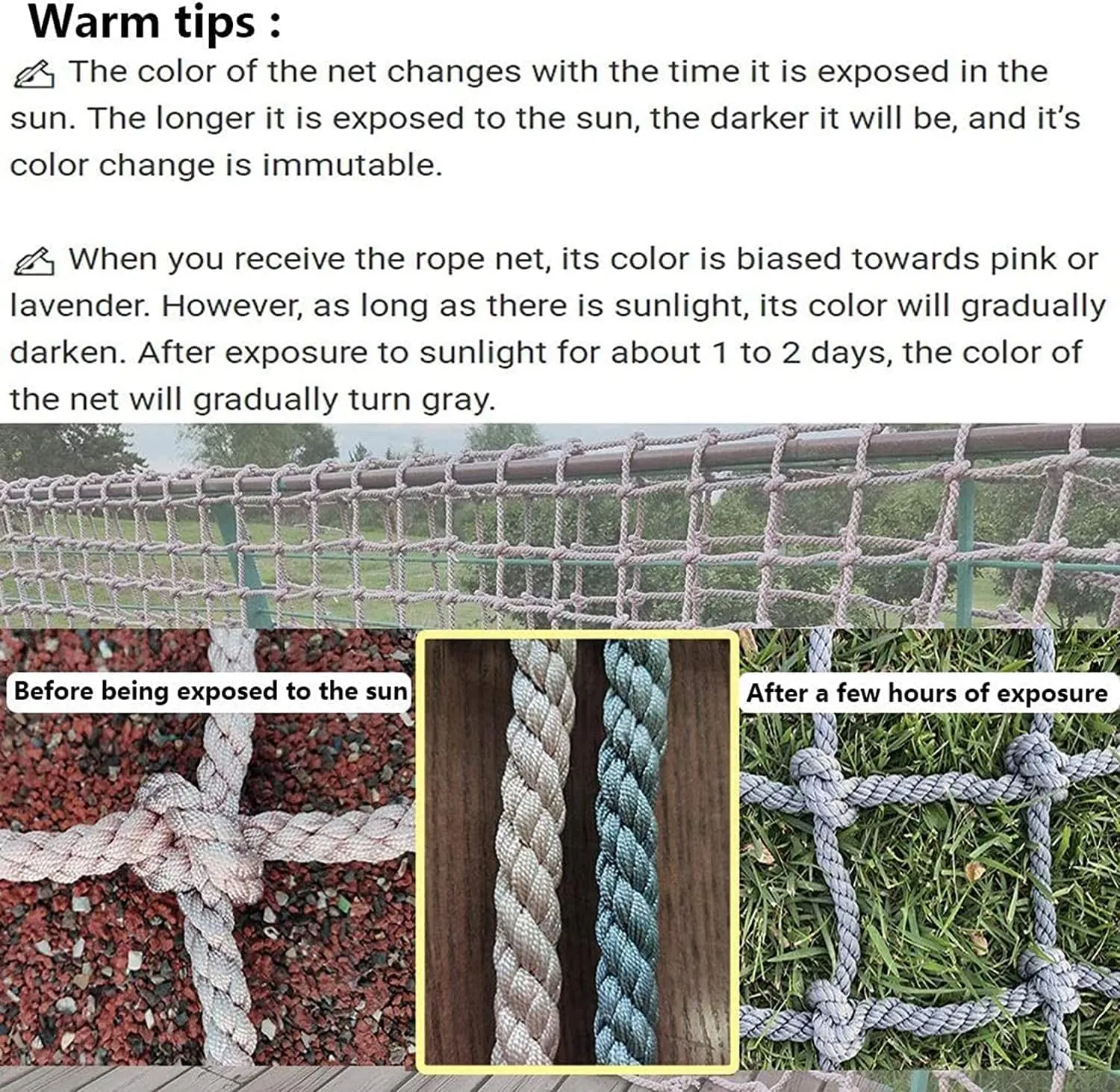 Cargo Climbing Net,Outdoor Treehouse Safety Protection Net Playground Climbing Netting,Rope Thickness 6mm,Truck Trailer Nets Cargo Net(Size:1x2m/3.3x6.5ft)
