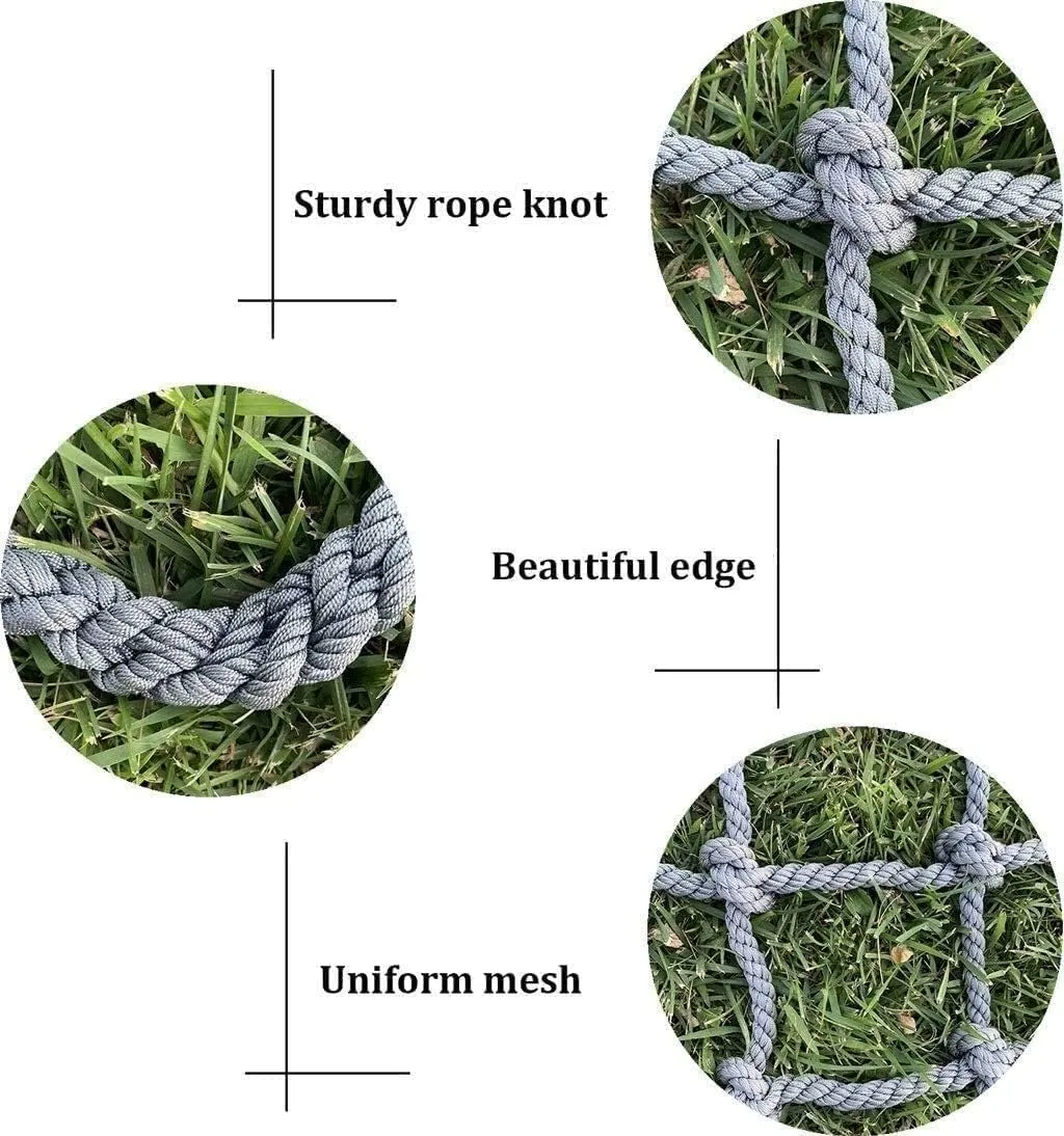 Cargo Climbing Net,Outdoor Treehouse Safety Protection Net Playground Climbing Netting,Rope Thickness 6mm,Truck Trailer Nets Cargo Net(Size:1x2m/3.3x6.5ft)