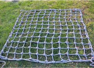 Cargo Climbing Net,Outdoor Treehouse Safety Protection Net Playground Climbing Netting,Rope Thickness 6mm,Truck Trailer Nets Cargo Net(Size:1x2m/3.3x6.5ft)