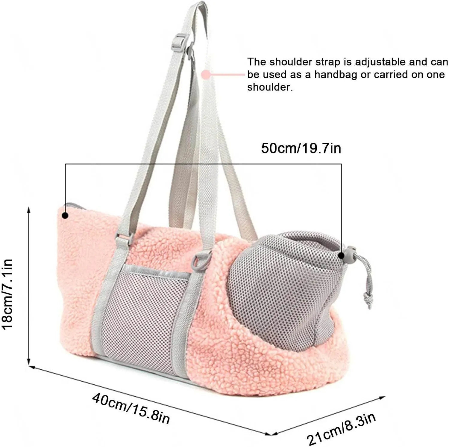Cat Carrier Bag Dog Carrier Bag Portable Travel Bag with Adjustable Shoulder Strap for Shopping Hiking Walking Collapsible Warm Pet Handbag for Cats Small Dogs, Kittens or Puppies,Blue