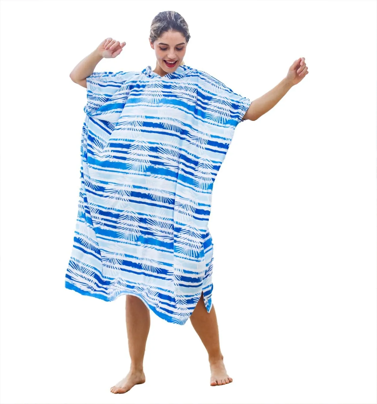 Catalonia Absorbent Surf Poncho Men Women, Quick Dry Towel Changing Poncho, Hooded Towel Poncho Adult, Changing Robe for Beach Surfing Swimming