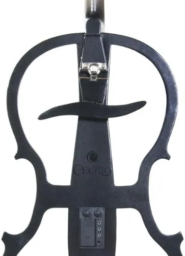 Cecilio 4/4 CECO-1BK Black Metallic Electric Cello with Ebony Fittings in Style 1 (Full Size)