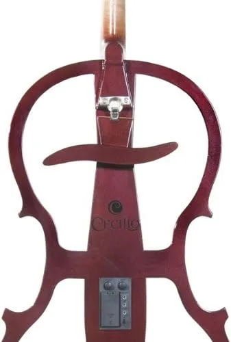 Cecilio CECO-1DW Ebony Electric Silent Metallic Mahagony Cello in Style 1, Size 4/4 (Full Size)